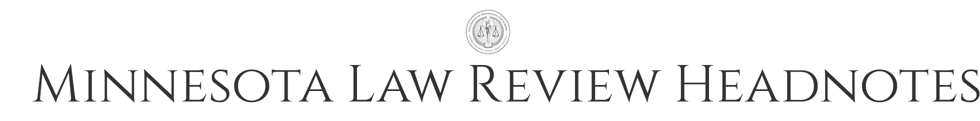 Minnesota Law Review Headnotes